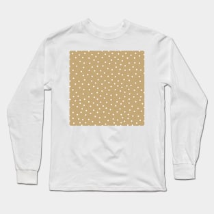 gold background white dots Long Sleeve T-Shirt